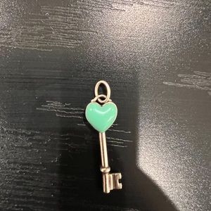 Tiffany & Co heart mini key pendant necklace charm